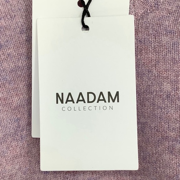 NEW! NAADAM Size Small V Neck Pullover Sweater Purple $385 MSRP J7-13 - Picture 9 of 11